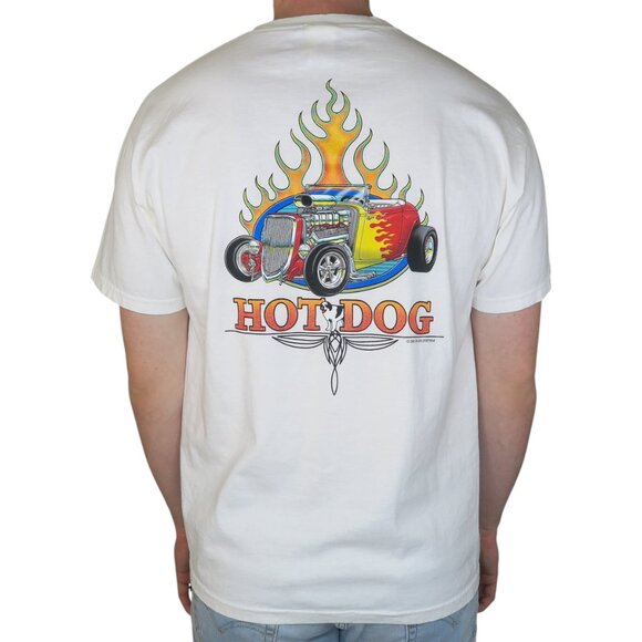 Vintage Y2k Big Dogs Hot Rod Car Tee Shirt - Picture 1 of 8